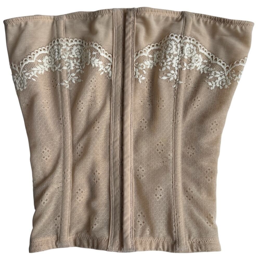 Wacoal Embrace Lace Waist Cincher 802091 Lightweight Nude Shapewear Size Small